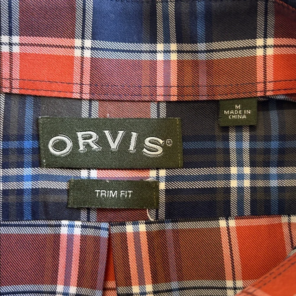 Orvis long sleeve button down collar shirt.  M - Picture 7 of 7